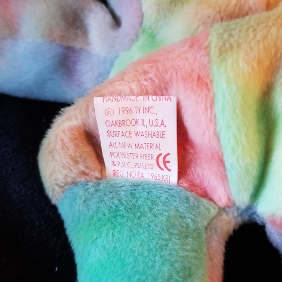 NWT RETIRED PEACE TYE-DYED Beanie baby - Picture 5 of 6